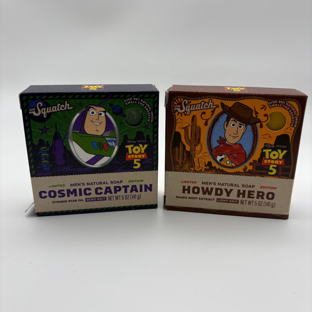 Dr Squatch Toy Story 5 Soap Set Cosmic Captain Howdy Hero Limited Edition 5oz